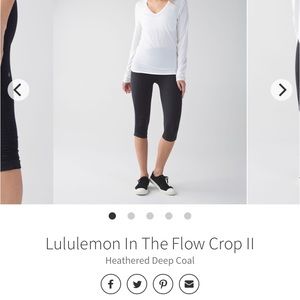 Lululemon In the Flow Cropped Legging - Gray